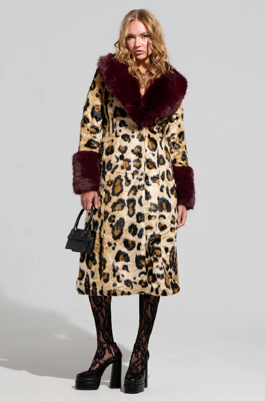 Limited Time Special Offer ZAHIRA FAUX FUR TRENCH