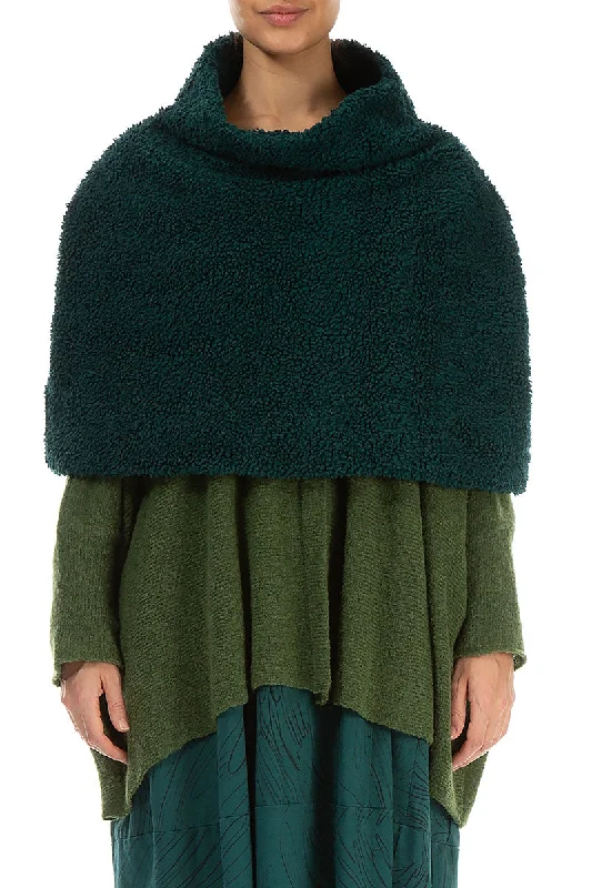 Flash Sale Fever Emerald Teddy Cotton Poncho