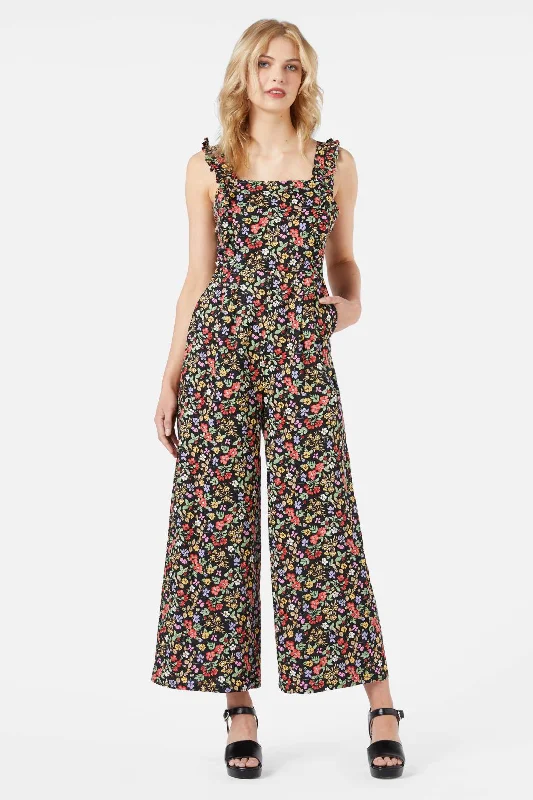 Trend Forward Women's Wear Ella Flora Jumpsuit