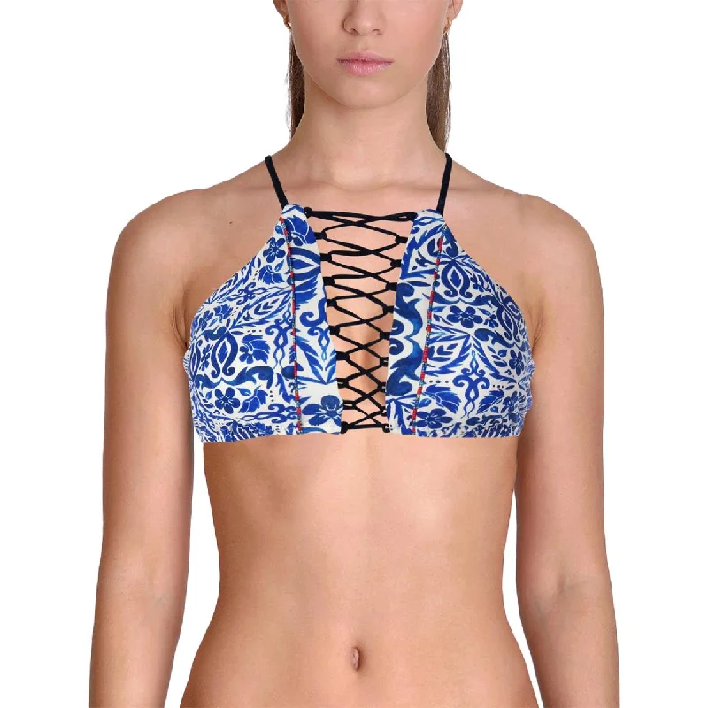 Affordable Women’s Clothing Sale Online Talavera Womens Floral Print Halter Swim Top Separates