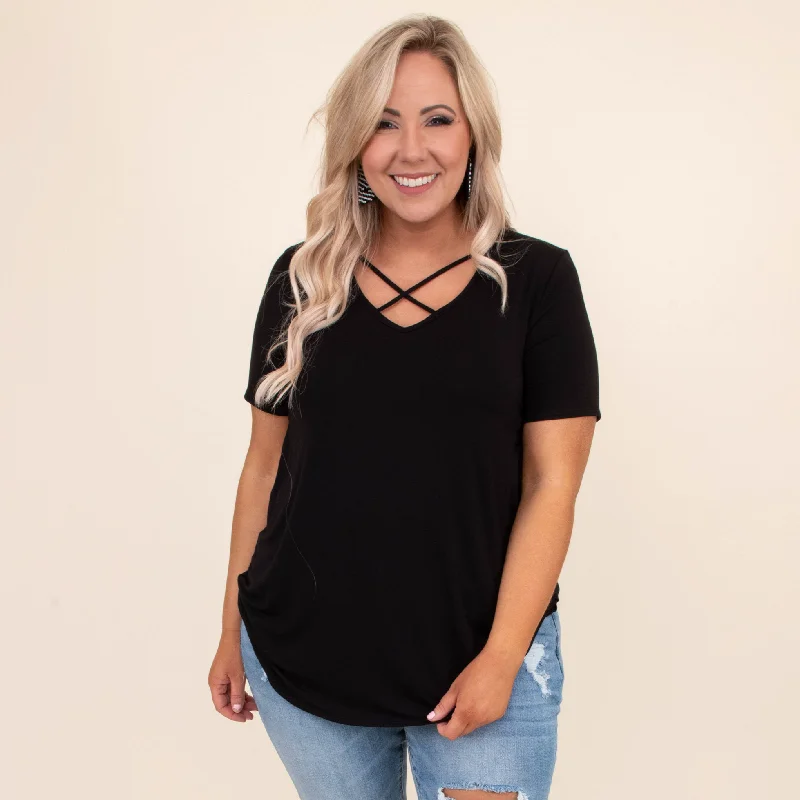 Clothing Online Two Way Street Top, Black