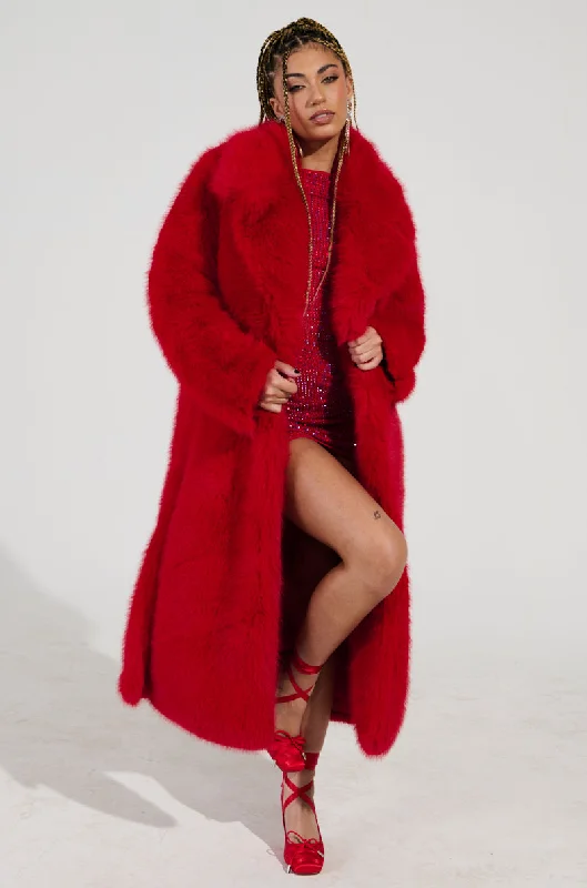 Quick Grab Deals OXFORD FAUX FUR TRENCH