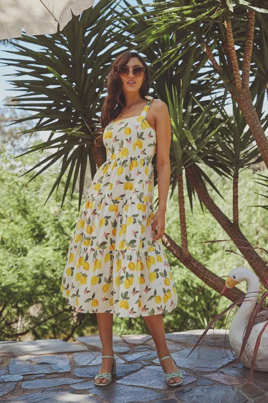 Everyday Basics Lemon Midi Dress