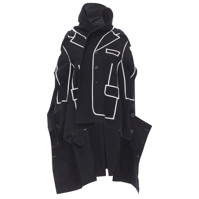 Flash Sale Fever Comme Des Garcons trompe l'oeil piping trench coat