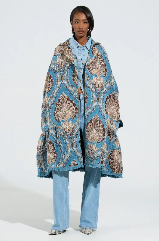 Trendy Street Style Attire KENSINGTON TAPESTRY TRENCH