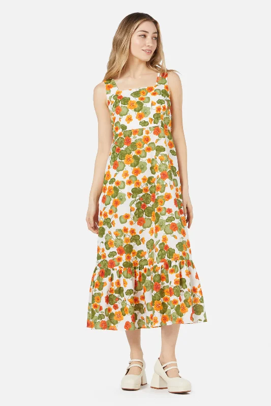 Trendy Attire For Her Nasturtium Midi Dress