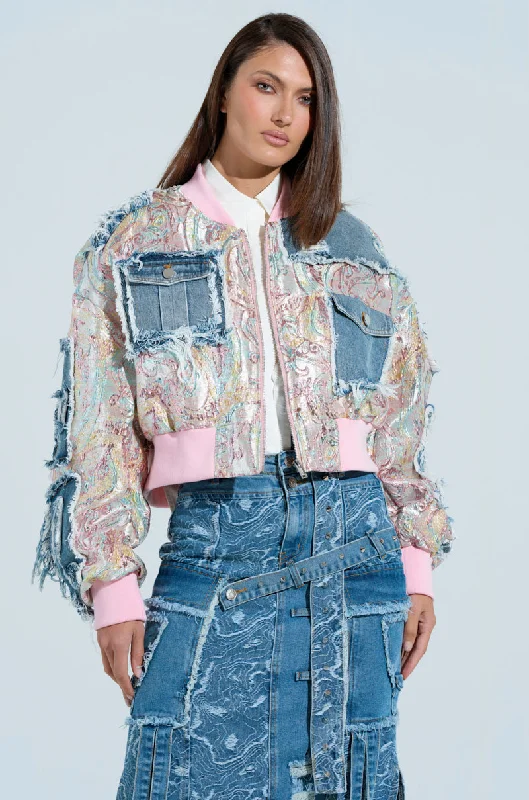 Limited Time Offer SPRING REFRESH BROCADE BOMBER