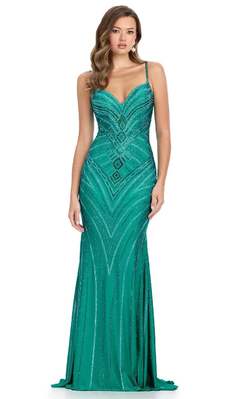 Stylish Savings Ashley Lauren 11937 - Sweetheart Neck Art Deco Beadwork Prom Gown