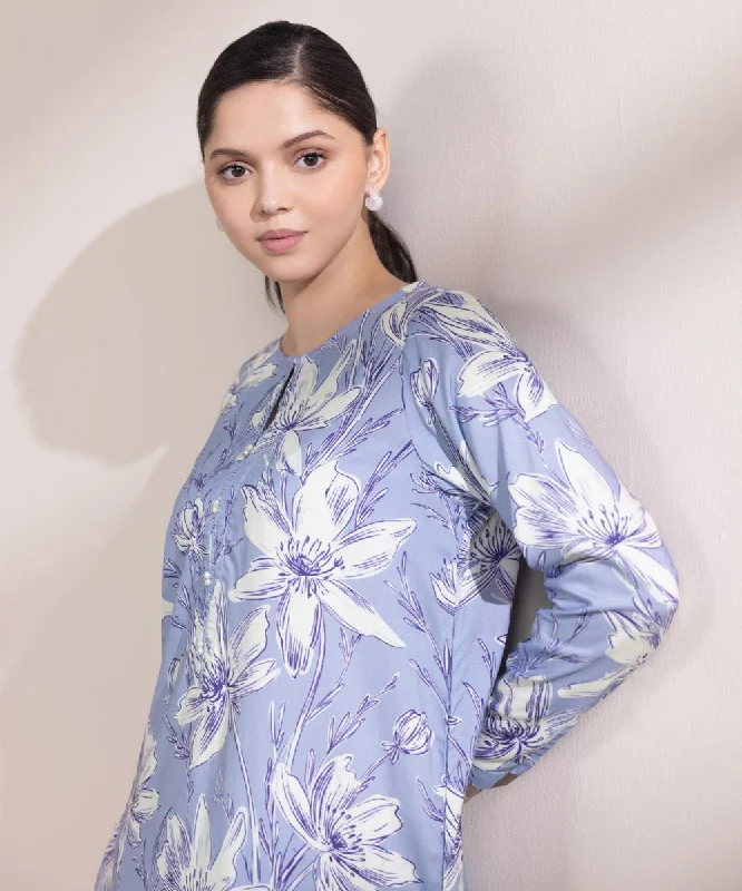 Limited Time Offers Printed Linen Shirt