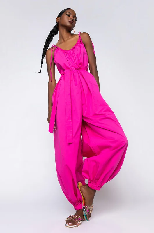 Evening Looks FEELING NICE JUMPSUIT WITH TIE PINK