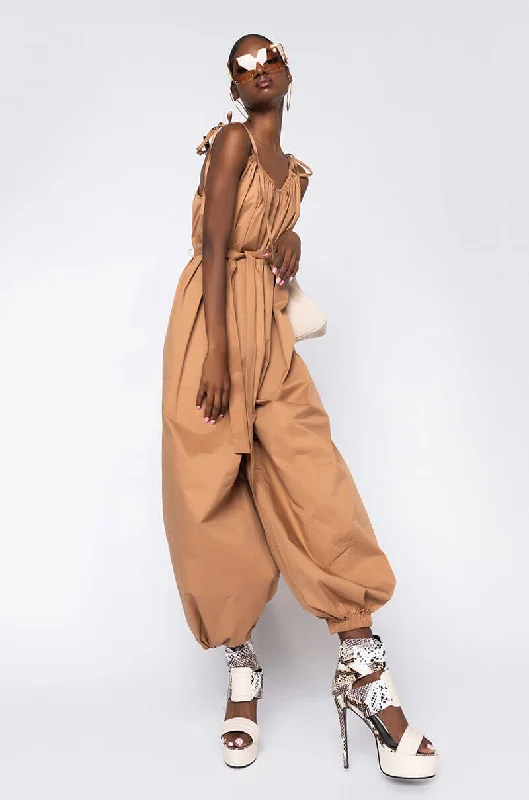 Fashion Sale FEELING NICE JUMPSUIT WITH TIE NUDE