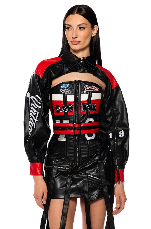 Best Online Boutiques RACING PU JACKET