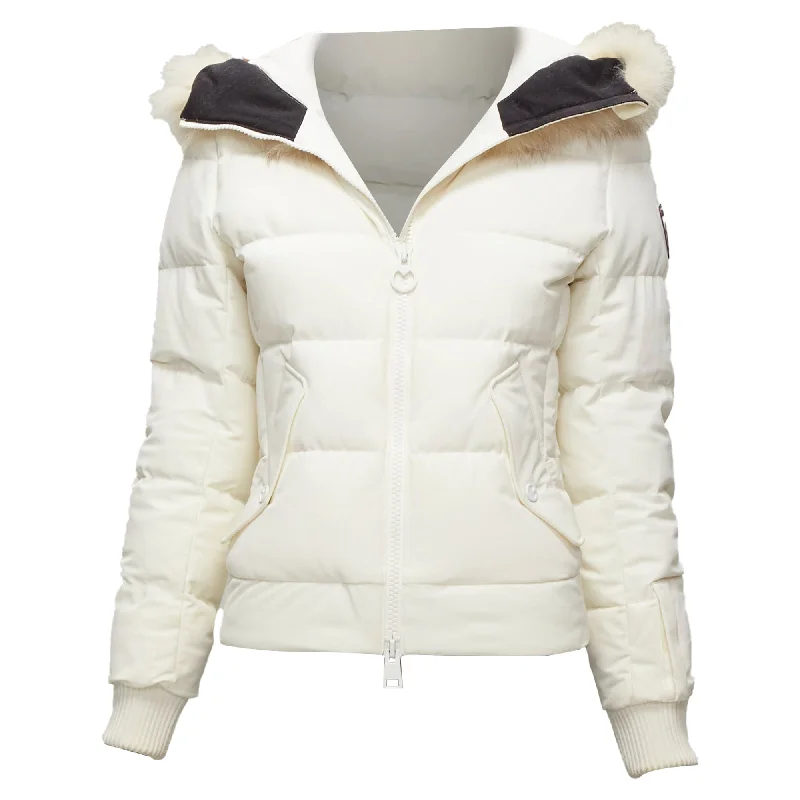 Trend Alert Rossignol fur trim hood logo hooded down puffer jacket