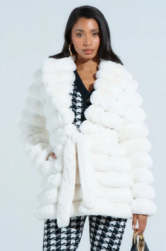 Explore What's New LANA POPCORN FAUX FUR JACKET