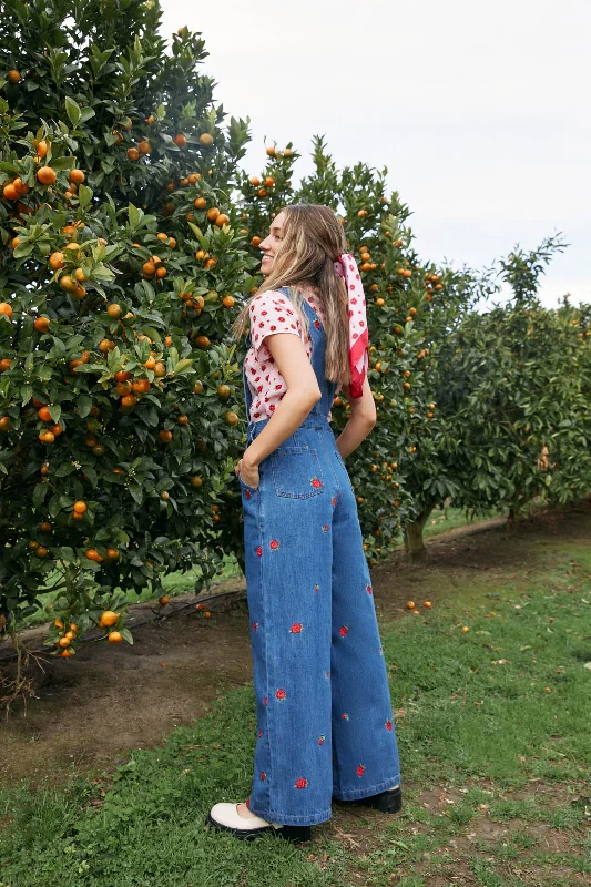 Women's Fashion Hotspots Red Roses Overall