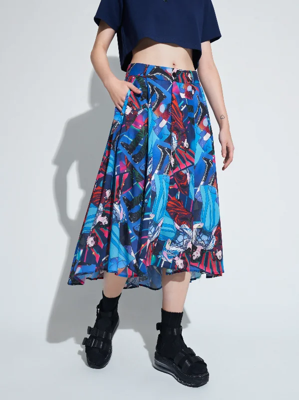 Trendy And Individual Women's Fashion Girl Group Flare Skirt