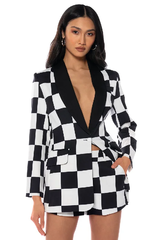 All Season Fashion Collection CHECKMATE FITTED BLAZER